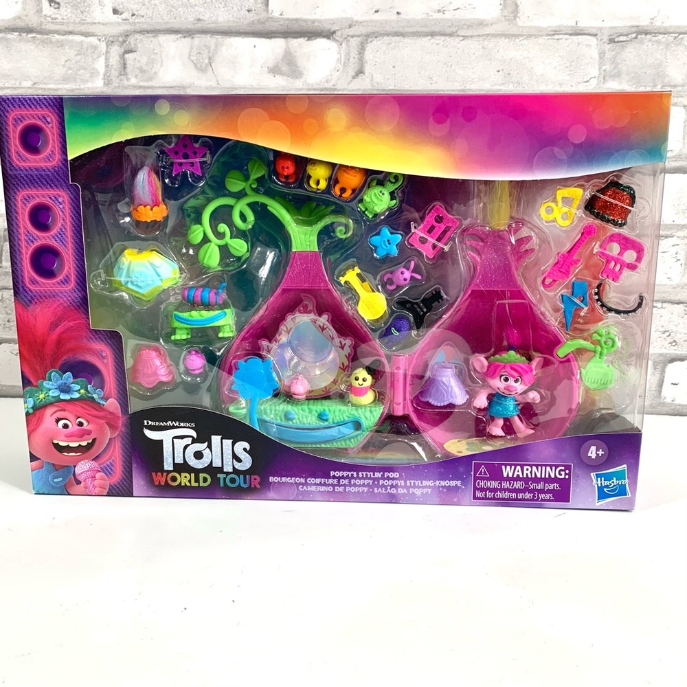 Hasbro Dreamworks Trolls World Tour Poppy's Stylin' Pod Playset - Kids Toys